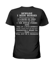 BE WARE I RIDE HORSE Ladies T-Shirt thumbnail