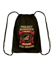 Insane Project manager Shirt Drawstring Bag thumbnail