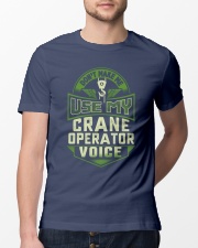 Don't make me use my Crane Operator Voice Shirt Premium Fit Mens Tee lifestyle-mens-crewneck-front-13