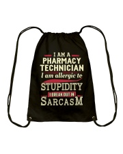 Sarcastic Pharmacy Technician Shirt Drawstring Bag thumbnail