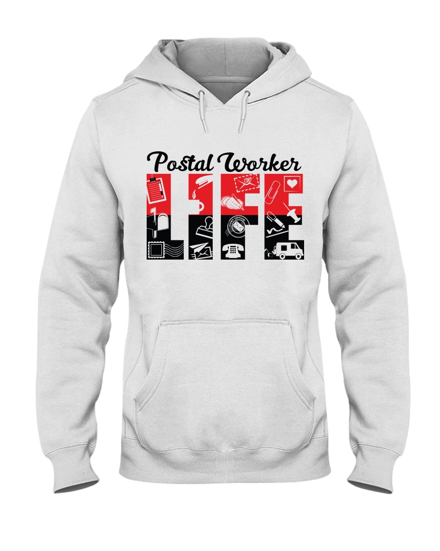Awesome Postal Worker Shirt Hooded Sweatshirt