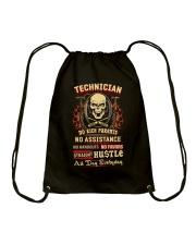 Technician- Straight Hustle all day Shirt Drawstring Bag thumbnail
