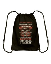 Earn the right to be a Concrete Finisher shirt Drawstring Bag thumbnail