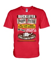 Awesome Bricklayer Shirt V-Neck T-Shirt thumbnail