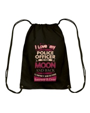 I love my Police Officer to the Moon Drawstring Bag thumbnail