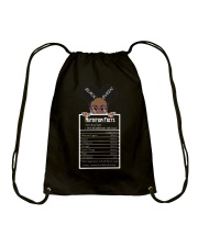 Black Queen Nutrition Facts Drawstring Bag tile