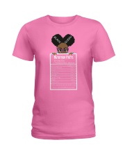 Black Queen Nutrition Facts Ladies T-Shirt front
