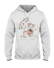 She works willingly with her hands Hooded Sweatshirt tile