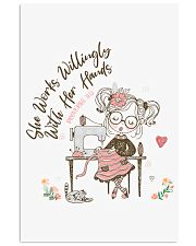 She works willingly with her hands Vertical Poster tile