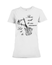 BLACK THERE WILL BE AN ANSWER Premium Fit Ladies Tee thumbnail