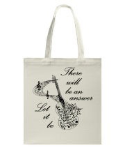 BLACK THERE WILL BE AN ANSWER Tote Bag thumbnail