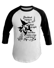 Blackbird singing in the dead of night Baseball Tee thumbnail