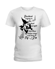 Blackbird singing in the dead of night Ladies T-Shirt thumbnail