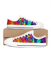 RAINBOW CANDY SPIRAL Women's Low Top White Shoes thumbnail