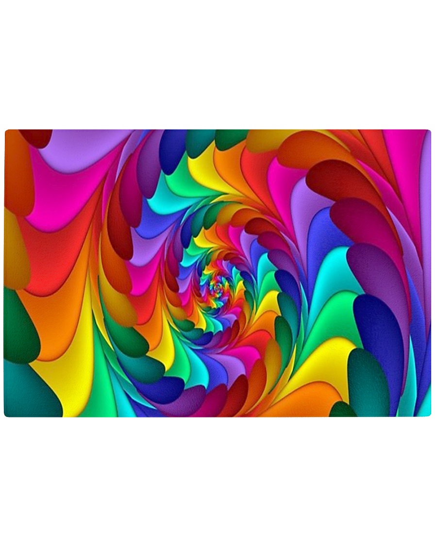 RAINBOW CANDY SPIRAL Rectangle Cutting Board
