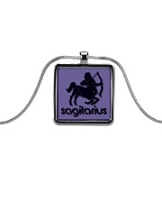 Sagitarius Horoscope Metallic Rectangle Necklace thumbnail