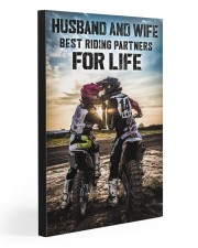 HUSBAND AND WIFE RIDING PARTNERS FOR LIFE 20x30 Gallery Wrapped Canvas Prints front