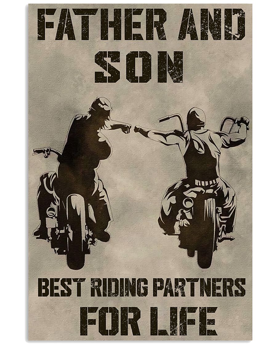 FATHER AND SON BEST RIDING PARTNERS FOR LIFE 11x17 Poster
