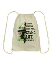 I GARDEN SO I DON'T CHOKE PEOPLE Drawstring Bag tile