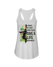 I GARDEN SO I DON'T CHOKE PEOPLE Ladies Flowy Tank tile
