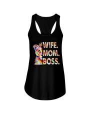 WIFE MOM BOSS Ladies Flowy Tank tile