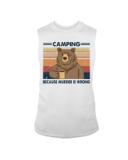CAMPING BCS MURDER IS WRONG Sleeveless Tee tile