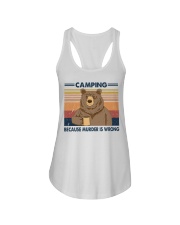 CAMPING BCS MURDER IS WRONG Ladies Flowy Tank tile