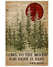 COME TO THE WOODS FOR HERE IS REST Vertical Poster tile
