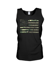 HUSBAND DADDY PROTECTOR HERO VETERAN Unisex Tank tile