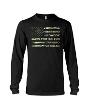 HUSBAND DADDY PROTECTOR HERO VETERAN Long Sleeve Tee tile