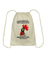 I AM CURRENTLY UNSUPERVISED Drawstring Bag tile