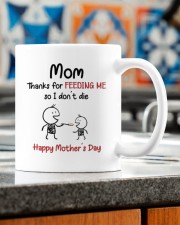 THANKS FOR FEEDING ME SO I DON'T DIE Mug ceramic-mug-lifestyle-57