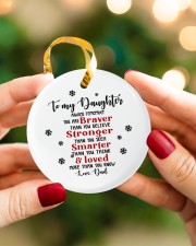 TO MY DAUGHTER Circle ornament - single (porcelain) aos-circle-ornament-single-porcelain-lifestyles-08
