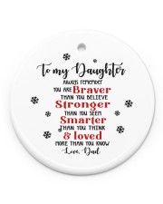 TO MY DAUGHTER Circle ornament - single (porcelain) front