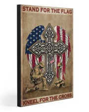 Stand for the flag Kneel for the cross 20x30 Gallery Wrapped Canvas Prints front