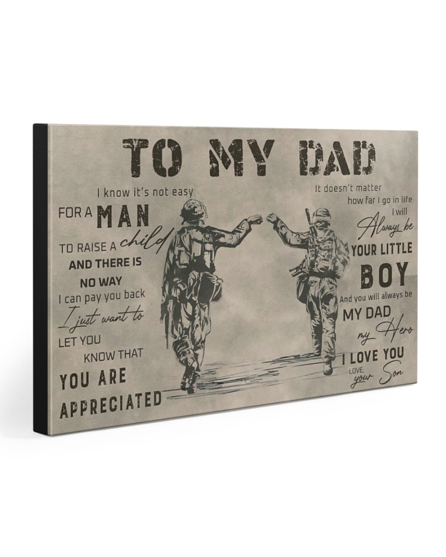 TO MY DAD - VETERANS- MB291 30x20 Gallery Wrapped Canvas Prints