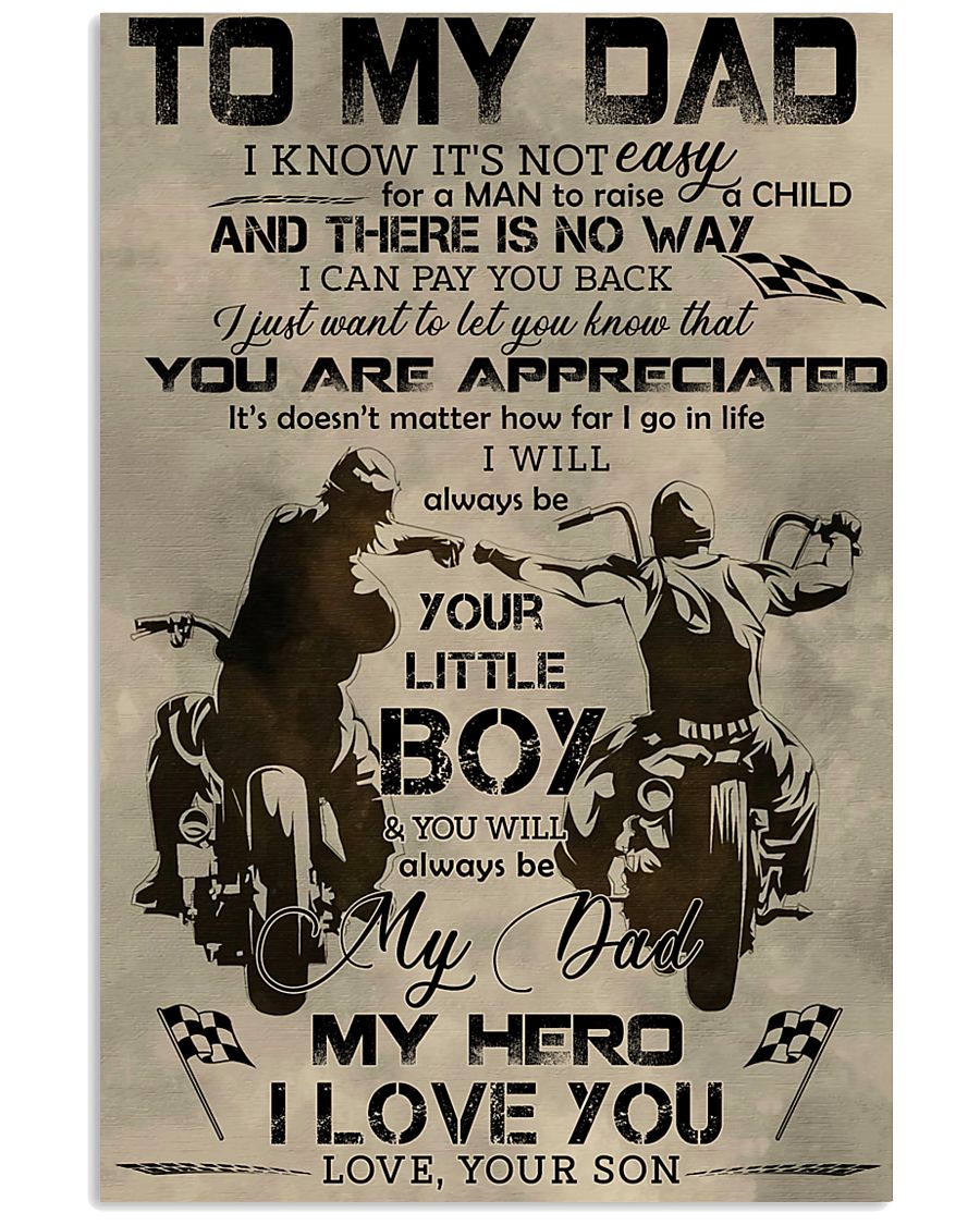 TO MY DAD - BIKER - MB304 16x24 Poster