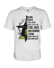 REMIND THEM WHO THEY'RE DEALING WITH V-Neck T-Shirt thumbnail
