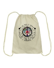 I see trees of green red roses too Drawstring Bag tile