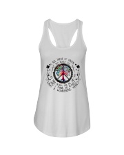 I see trees of green red roses too Ladies Flowy Tank tile