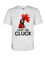 WHAT THE CLUCK V-Neck T-Shirt tile