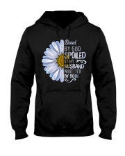 Blessed by god spoiled by my husband Hooded Sweatshirt tile