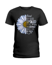 Blessed by god spoiled by my husband Ladies T-Shirt tile