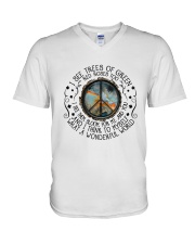 What a wonderful world V-Neck T-Shirt tile