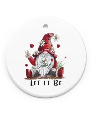 GARDEN GNOME LET IT BE Circle ornament - single (porcelain) front