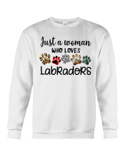 JUST A WOMAN WHO LOVES LABRADORS Crewneck Sweatshirt thumbnail