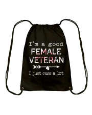 I'm a good Female Veteran Drawstring Bag tile