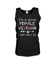 I'm a good Female Veteran Unisex Tank tile