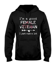 I'm a good Female Veteran Hooded Sweatshirt tile