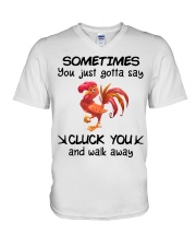 CLUCK YOU V-Neck T-Shirt tile